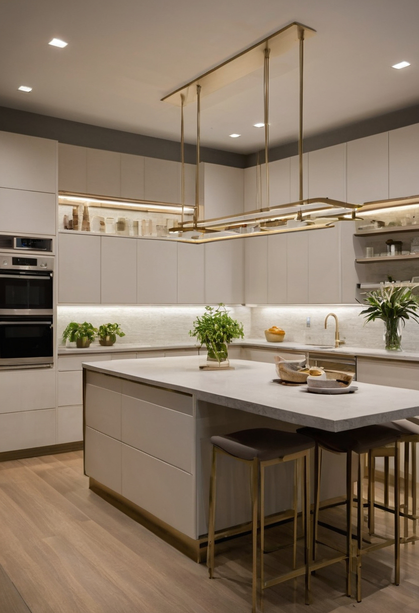 Luxury interior image showing Kitchen workflow improves only when the island or peninsula supports real tasks